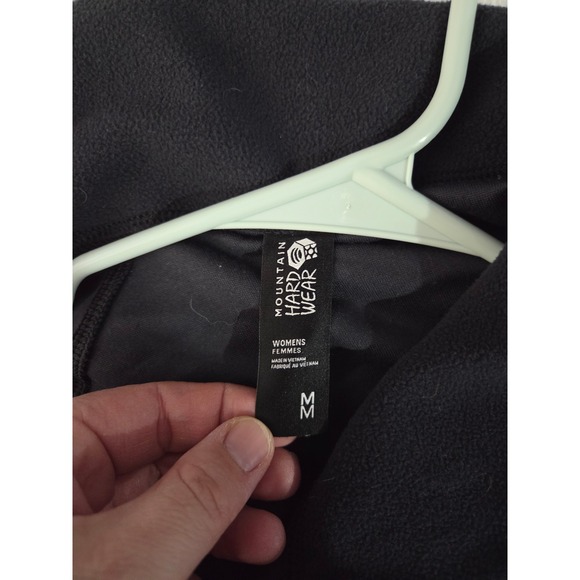 Mountain Hardwear Womens Black Fleece Quarter Zip Pullover Mock Neck Jacket M - Picture 2 of 4